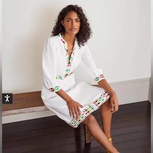 Boden Dakota Embroidered Linen Dress